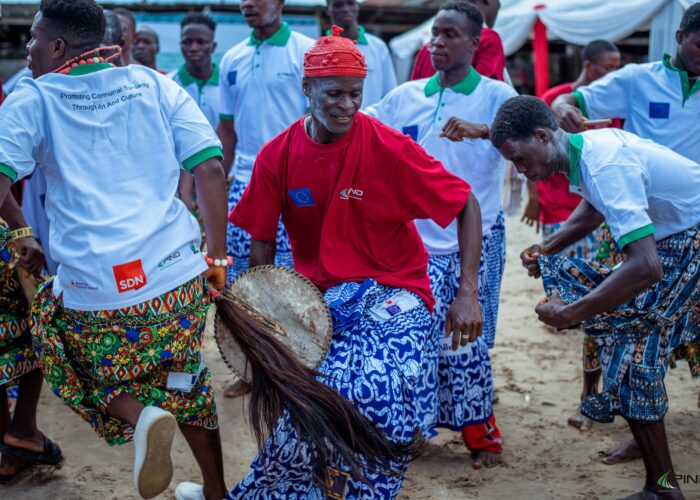 (Community members at the Arts and Culture event in Ughelli North, Delta State)